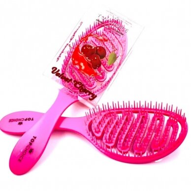 Top Choice Velvet Cherry Hair Brush